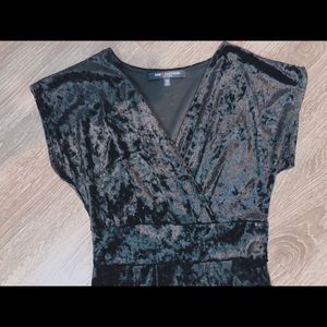 Black velvet jumpsuit size small